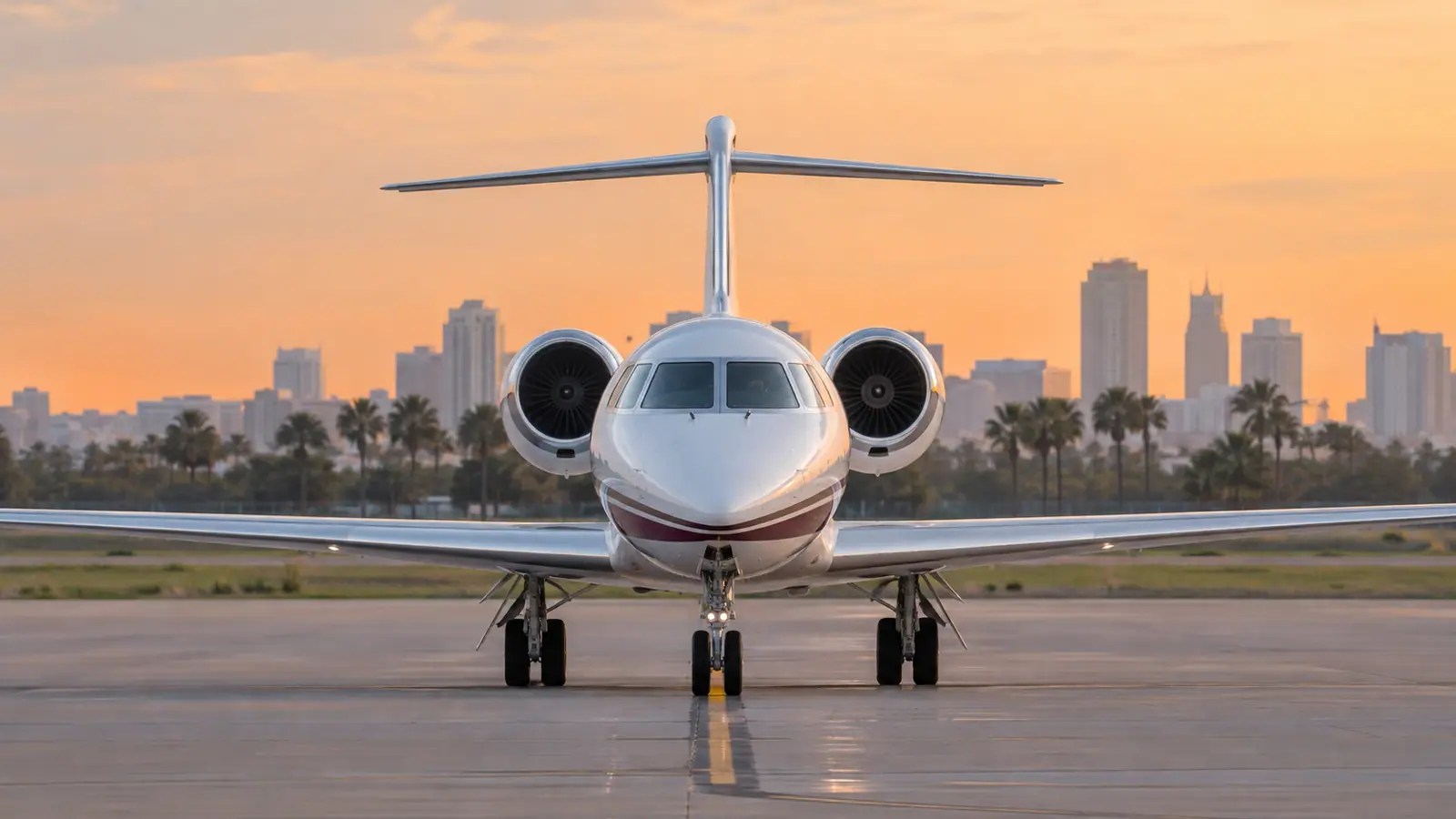 Private jet near Orlando