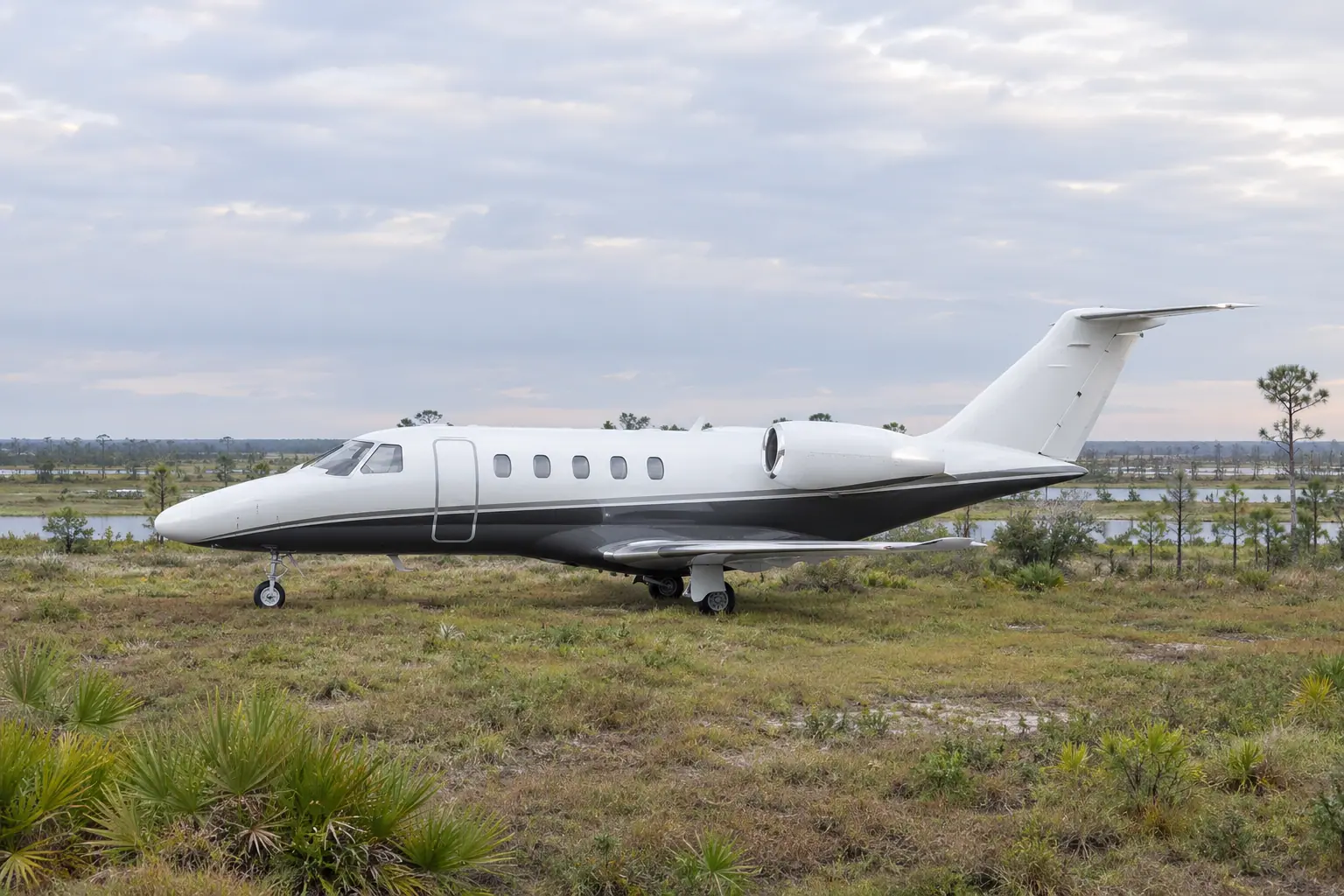 Light jet on the ramp