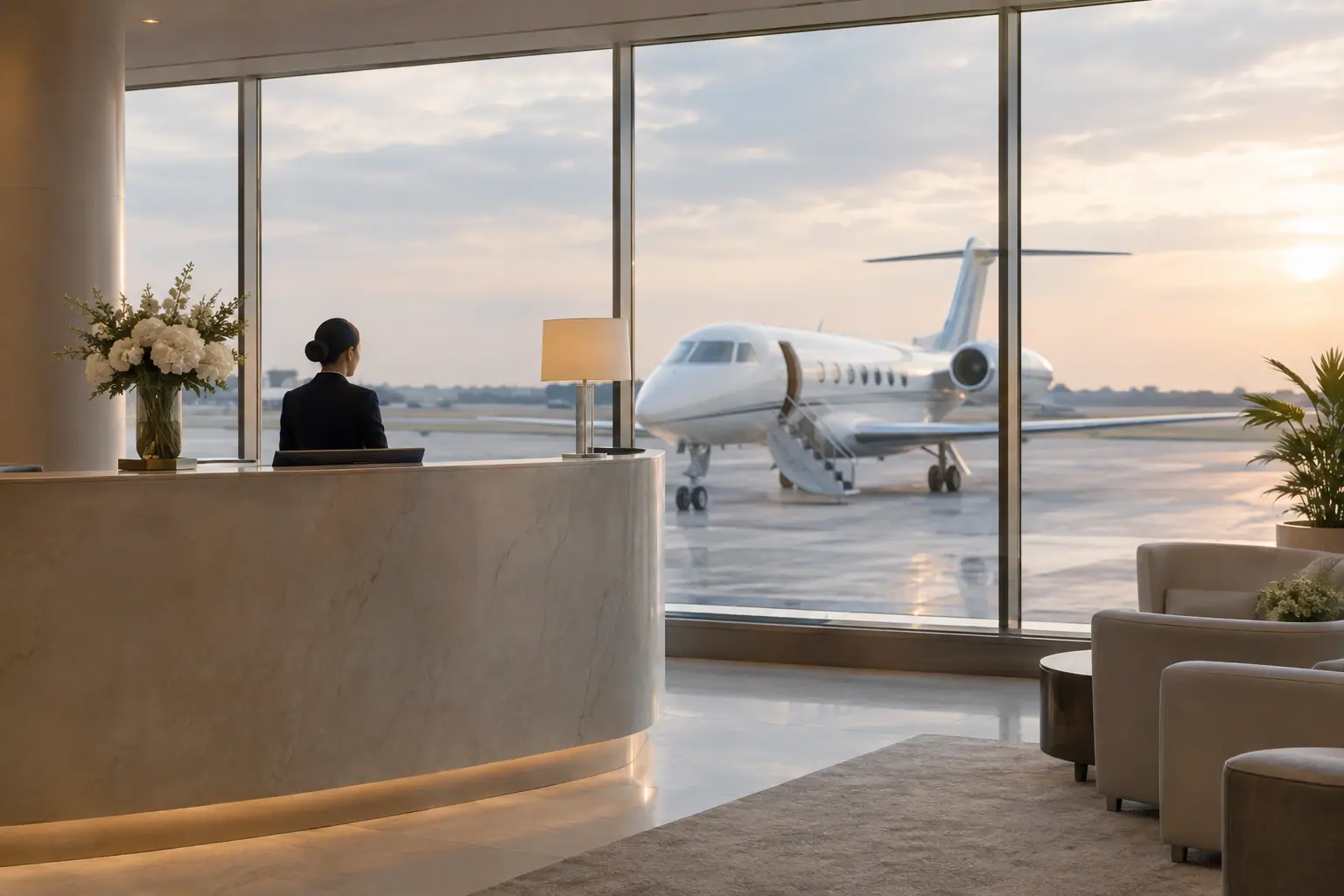 Private terminal front desk